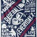 InnoBeta Baseball Gifts for Boys Blanket Throw - Gift from Mom Dad for Teen Sport Fans Kids Adults - Baseball Everyday - 50" x 65"