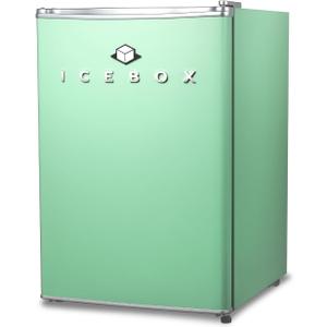 ICEBOX 2.5 Cu. Ft. Compact Refrigerator, ENERGY STAR Certified Small Refrigerator, Single Door Mini Fridge with Chiller Compartment, R600a Refrigerant, IBCR25MNT, Mint Green
