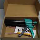 Dual Caulking Gun,Epoxy Gun for 13.5 fl oz(400 ml,1:1 Mix Ratio)Manual Dual Component Adhesive Applicator with Mixing Nozzles,Green