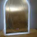 Arched LED Bathroom Mirror, 36"x24" LED Mirror with Frontlit, Arch Backlit Mirrors Gold Framed Anti-Fog, 3 Colors, Dimmable, Adjustable Brightness, Waterproof, UL Listed
