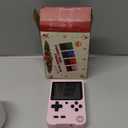 Handheld Game Console, Preloaded 500 Retro Video Games with 3.0 inch LCD Screen, 1200mAh Rechargeable Battery, Mini Arcade Electronic Gaming 1-Player Xmas Birthday Gift for Boys & Girls (Pink)
