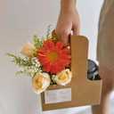 2 x 2 Cup Kraft Drink Carrier with Handles,20 Pack Portable Foldable Drink Carrier for Delivery,Cup Carriers for Hot or Cold Drinks,Coffee Carrier, Food Delivery,Take Out Cup Carriers., Brown (6.9L x 3.2W x 8.9H)