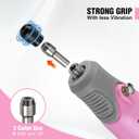 WORKPRO Cordless Rotary Tool Kit with 71pcs Accessories, 3 Variable Speeds, USB Rechargeable Mini Rotary Tool for Engraving, Sanding, Polishing, Carving, Cutting, DIY Crafts - Pink Ribbon