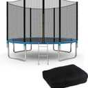 Trampoline Replacement Enclosure Net, 15Ft 6 Poles Trampoline Replacement Safety Net, Trampoline Net Replacement with High Tear Resistance and Safety(Net Only)