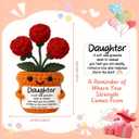 Handmade Gifts for Daughter from Mom, Sentimental Crochet Rose Gift, Mothers Day, Birthday Gift for Daughter Who is A Mom, You're The Best Keepsake