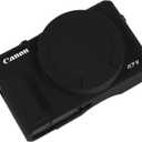 Easy Hood Case for Canon Powershot G7 X Mark III Digital Camera, Soft Silicone Protective Cover with Removable Lens Cover for Canon Powershot G7X Mark III DSLR Camera (Black)