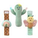 The Peanutshell Sock Rattles Set of 5 - Girl Boy Rattle Socks, Baby Toys 0-6-12 Month, Animal Newborn High Contrast Baby, Infant, Newborn Toys 0-3 0-6 Months Old Babies - Boho