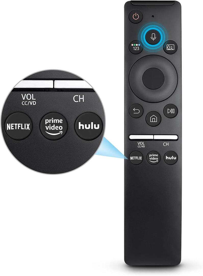 Replacement Voice Remote for Samsung-TV-Remote Control Compatible for All Samsung with Voice Function Smart Curved Frame QLED LED LCD 8K 4K TVs