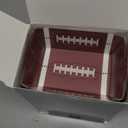 60 Pcs Football paper food trays disposable 2 Styles Sports party decorations Football serving boats snack tray for Sports Themed Birthday Party Decorations Supplies (Green)