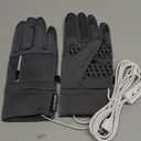 USB Heated Gloves for Men Women, Waterproof Touchscreen Winter Sports Gloves with Zipper Pocketfor Skiing, Snowboarding, Cycling