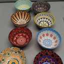 8 Pcs Colorful Ceramic Bowl Set 10 oz 4.75'' Porcelain Kitchen Soup Cereal Serving Bowls for Ramen Rice Dessert Snack Salad Ice Cream Pasta Oatmeal Microwave and Dishwasher Safe(Vintage)