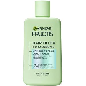 Garnier Fructis Hair Filler Moisture Repair Conditioner, Sulfate Free Conditioner for Curly, Wavy Hair with Hyaluronic Acid, 10.1 Fl Oz, 1 Count
