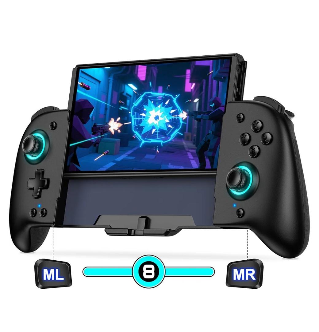 Spican Switch Controllers for Nintendo Switch/OLED, Switch Accessories Wireless Pro Controller One-Piece Joypad, Full-Size Ergonomic Handheld Mode Remote with Turbo/Programming Spican Switch Controllers for Nintendo Switch/OLED, Switch Accessories Wireless Pro Controller One-Piece Joypad, Full-Size Ergonomic Handheld Mode Remote with Turbo/Programming