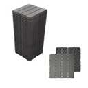 Plastic Interlocking Deck Tiles, 36 Pack Patio Deck Tiles,12"x12" Waterproof Outdoor Flooring All Weather Use, Patio Floor Decking Tiles for Porch Poolside Balcony Backyard, 36 sq. ft Dark Grey