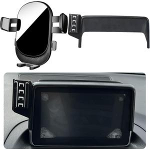 Car Phone Holder for Mazda 3 / CX-3 Auto Accessories [Only for Mazda 3 2014-2016 & 2016-2021 CX3 7" Screen] [Auto Lock Hands Free Cell Phone Mount Car fits for iPhone & All Smartphones]