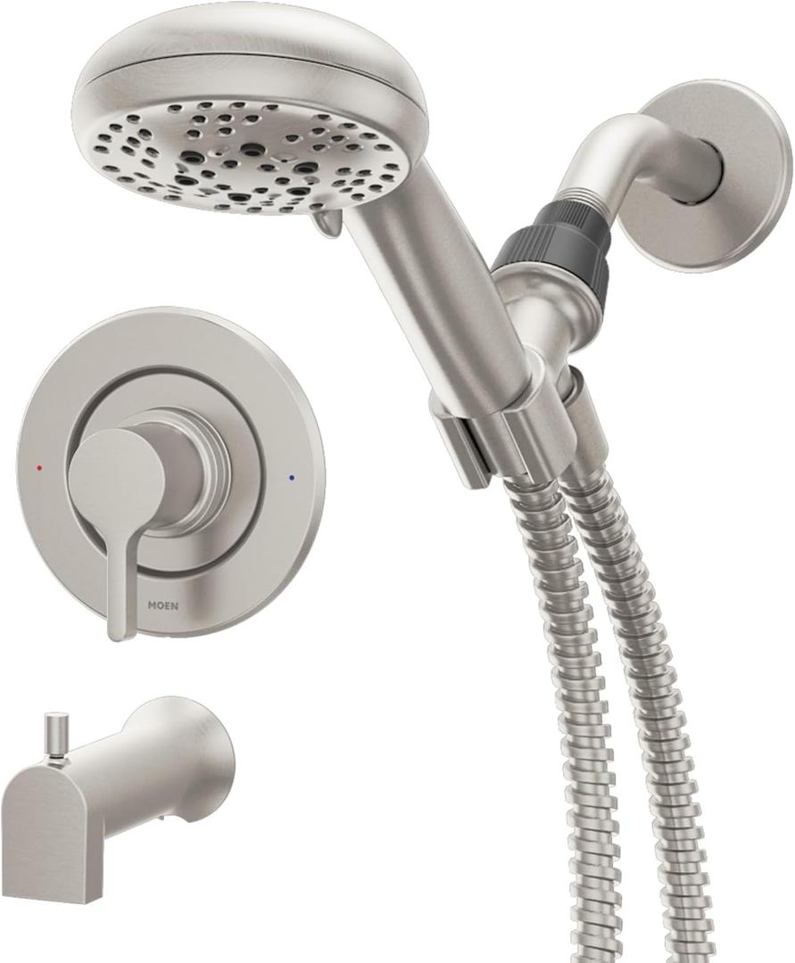 Moen 82775SRN Beric Spot Resist Brushed Nickel Shower System with Valve