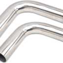 OD 4'' Inch (102MM) 90 Degree Bend Elbow Stainless Steel Turbocharger Pipe Tube Intercooler Pipe High Class Brushed Treatment Air Intake Tube Pipe Polished Universal - 2PCS