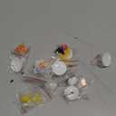 44 Pieces 1:12 Dollhouse Miniature Breakfast Kitchen Accessories Mini Toast Machine Bread Juice Milk Eggs Cups Fruits Plates Knife Fork Spoons for Dollhouse Kitchen Scene and Cake Topper Decor