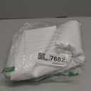 Joydeco White Curtains Backdrop for Wedding Parties, Photo Backdrop Curtains for Wedding Decorations Birthday, Wrinkle Free Polyester 5ft x 10ft Fabric Drape 2 Panels with Rod Pockets