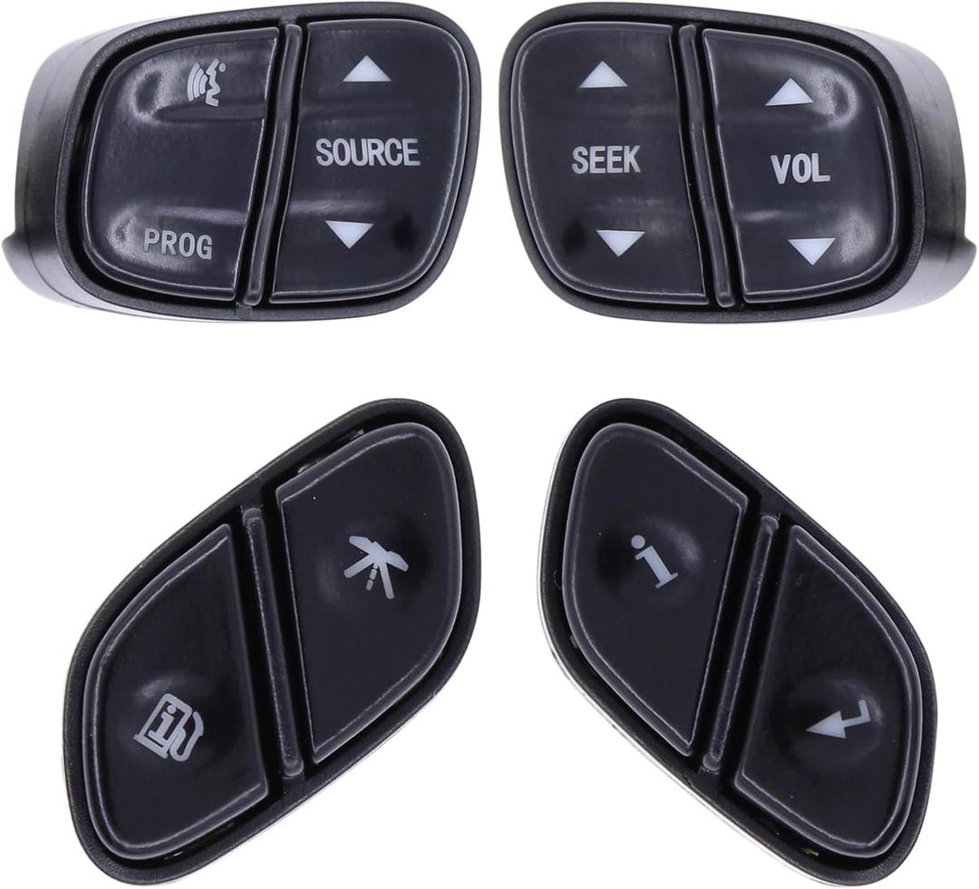 MOTOKU Steering Wheel Switch Buttons for GMC Envoy Yukon Sierra for Chevy Suburban Silverado 1500 2500 3500 Avalanche Tahoe Trailblazer