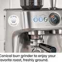Chefman Crema Supreme 15 Bar Espresso Machine with Milk Frother, Barista Steam Wand, Professional Coffee Maker with Coffee Grinder, 30 Grind Settings, 3L Removable Water Tank - Stainless Steel