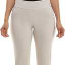 Zac & Rachel Women's Pull-on Slim Leg Crop Pant (Beige, XXXL)