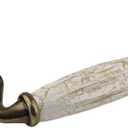4-Pack 4 1/2" Drop Handle Marbling Ceramic Drawer Pull Antique Bronze Dresser Pull for Kitchen Cabinet Knobs 4.5 Inch 114mm Center to Center Spacing (4, Marble Pattern 4.5 in Hole Centers)