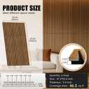 RITOLLO 6-Pack Wood Slat Wall Panels, 46.5 Sq Ft Coverage, Teak, 47.2" X 23.6"