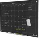 TOWON 47 x 35 Inch Glass Magnetic Dry Erase Board, Glass White Board for Wall, Clean Whiteboard Dry Erase Large, Black