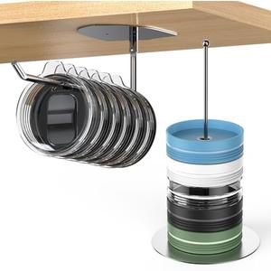 Pack of 2 Tumbler Lid Organizer, 2 Packs Cup Tumbler Lid Organizer for kitchen Cabinet,Water Bottle Lid Storage Holder for Yeti /Stanley Tumbler Cup Accessories,Cup and Lid Holder Storage for Up to 20 Lids