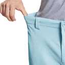 M MAELREG Golf Shorts Men 7 inch 9 inch Lightweight Dry fit Stretch Flat Front Casual Sport Heather Hybrid Flex Mens Shorts (Sky Blue)