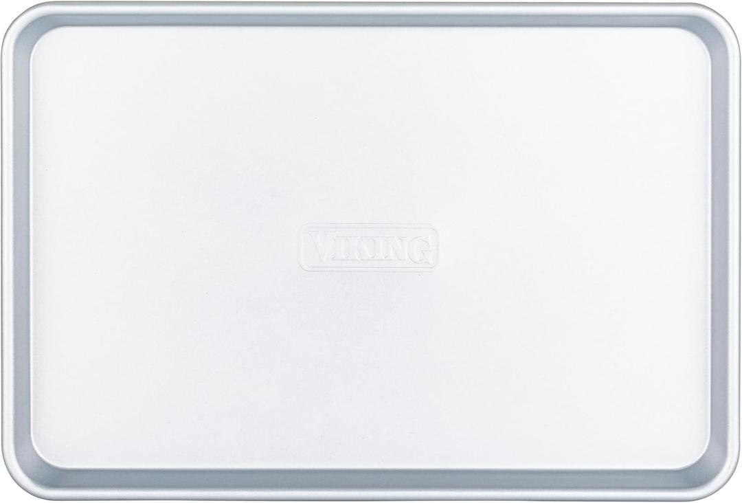 Viking Premium 15-Inch Nonstick Baking Sheet Pan, Made without PFAS, Heavy Gauge Aluminized Steel Cookie Sheet with Reinforced Iron Frame, Oven Safe to 475F
