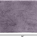 Amazon Basics Non-Slip Microfiber Absorbent Plush Shag Bathroom Rug Mat, Machine Washable, 21" x 34", Lavender