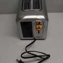 SEEDEEM Toaster 2 Slice, Touch Control Stainless Toaster LCD Display, 50% Faster Heating Speed, 1.4'' Wide Slots, More Timer Functions, Removable Crumb Tray, 1350W, Silver White