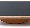 StrongTek Professional Wooden Balance Board, Rocker Board, Wood Standing Desk Accessory, Balancing Board for Under Desk, Anti Slip Roller, Core Strength, Stability, Office Wobble Boards