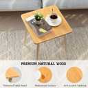 FORAOFUR End Tables Living Room Set of 2, Side Tables for Small Spaces, Modern Side Table Accent Tables with Wooden Legs for Living Room, Bedroom, Easy Assembly (Nature)