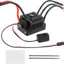 New Brushless Sensorless ESC, 60A Waterproof Dustproof Brushless Smart ESC, Sensorless Motor Combo, Multiple Protection Brushless ESC for 1/10 RC Car Truck Outdoor (T Plug)