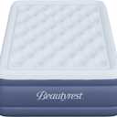 Beautyrest Supreme Air, Twin Size Air Mattress with Built-in Pump, Raised Inflatable Bed for Adults, Puncture-Resistant Vinyl, Auto Shut-Off, 650lb Support, Guest Bed, Camping Airbed