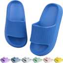 KOUECI Kids Cloud Slides Boys Girls Shower Slippers Slip on Slide Sandals Non-slip Summer Beach Pool Shoes (11 Little Kid, Dark Blue)