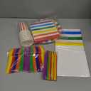 154 Pcs Rainbow Birthday Party Decorations 2 Rainbow Striped Tablecloth Disposable Dinnerware Set Colorful Plates Paper Cups Napkins Cutlery for Happy Birthday Wedding Party Supplies