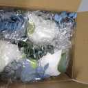 NUPTIO Flower Ball Centerpieces for Tables: Dusty Blue & White Artificial Rose Fake Floral Arrangement for Wedding Party Centerpiece Decorations 9.4 Inch Diameter 2 Pcs