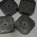 4 Pack Furniture Risers 1 Inch, Adjustable Bed Risers Heavy Duty for Table Desk Couch Chair Sofa Cabinet Bed Legs Dorm, Square Stackable Bed Raisers Blocks Lift Height 1", 2" or 3", Black