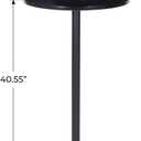 Modern Bistro Table 40 Inch Height, 23.6" Round Bistro Pub, Black Bar Height Cafe Table for Kitchen, Parties (Black), 23.6 inches x 23.6 inches x 40.55 inches