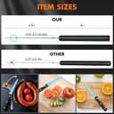 2 x Blue Steak Knife Set of 6, Stainless Steel Knifes, Full Tang Triple Rivet Steak Knives, Serated Sharp Cutlery Utility Knife