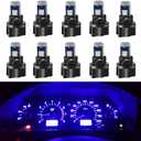 WLJH 10 Pack Blue Canbus T5 Led Bulb 2721 37 74 Wedge Lamp PC74 Twist Sockets Dash Dashboard Lights Instrument Panel Cluster Leds Replacement