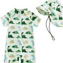 Socutebabe Toddler Infant Baby Boys Girl Swimsuit Kids Rash Guard One Piece Newborn Zipper Bathing Suit Swimwear with Hat (df-Green, 6-12 Months)