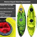 9 inch Kayak Hatch Lid Hole Diameter Deck Hatch Waterproof Deck Plate with Dry Storage Compartment for Fishing Kayak Boating