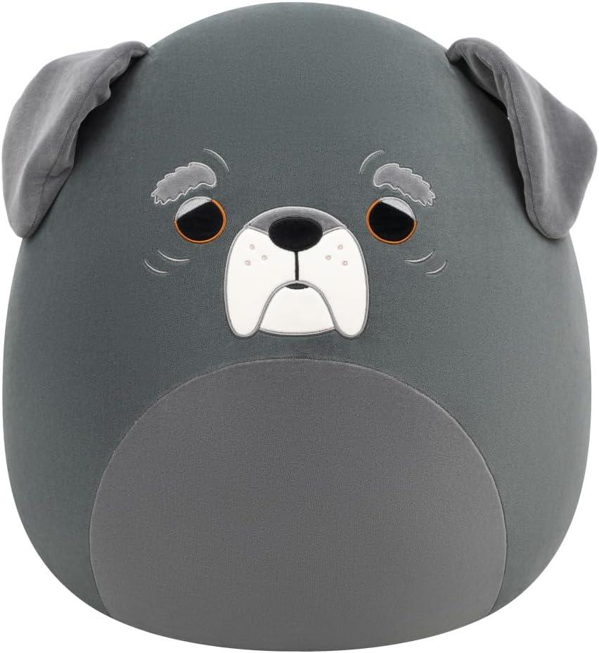 Squishmallows Original 20in Herschel The Black and Grey Senior Dog  Official Jazwares Plush (Jumbo)