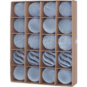 20 pcs Velvet Ornaments for Christmas Tree, 2.36 inch Flocked Dusty Blue Christmas Ornaments Balls Set Assortment for Xmas Tree Holiday Decor