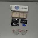 Gaoye Blue Light Blocking Glasses, Retro Round Eyewear Frame Anti Eyestrain Computer Glasses for Women Men - GY1688 (Pink Frame/Transparent Lens)
